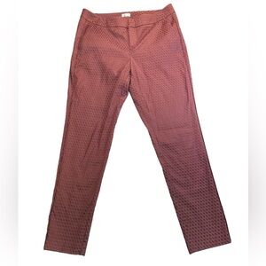 Ecru Marais silky diamond slim crop business wear ankle pants 8